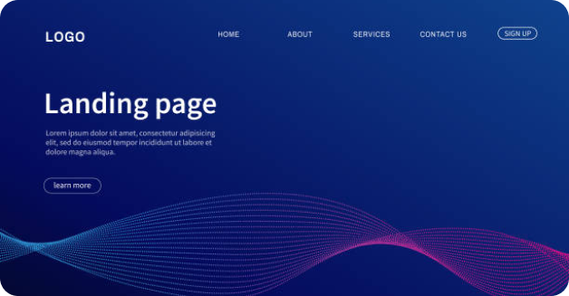 Landing page design preview
